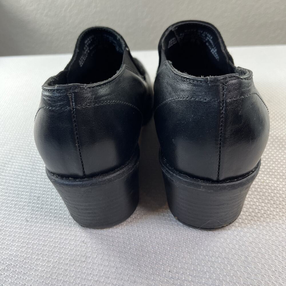 Ariat Shoes Womens 8.5 Loafers Black Leather Round Toe Low Top Slip On Suede - Picture 5 of 13